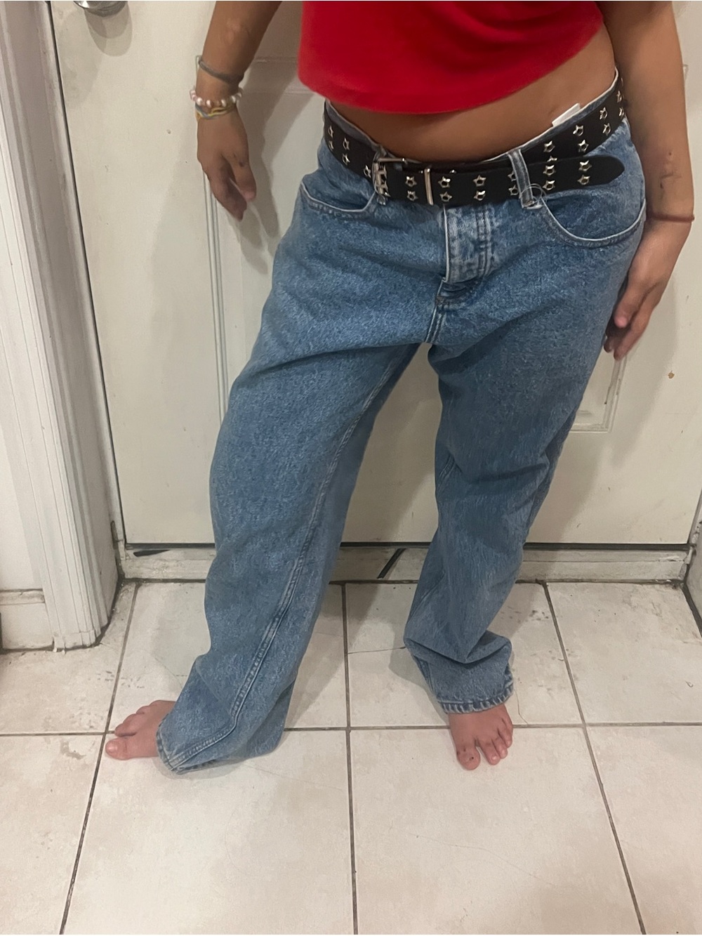 Chic mom jeans MID BLUE WASH